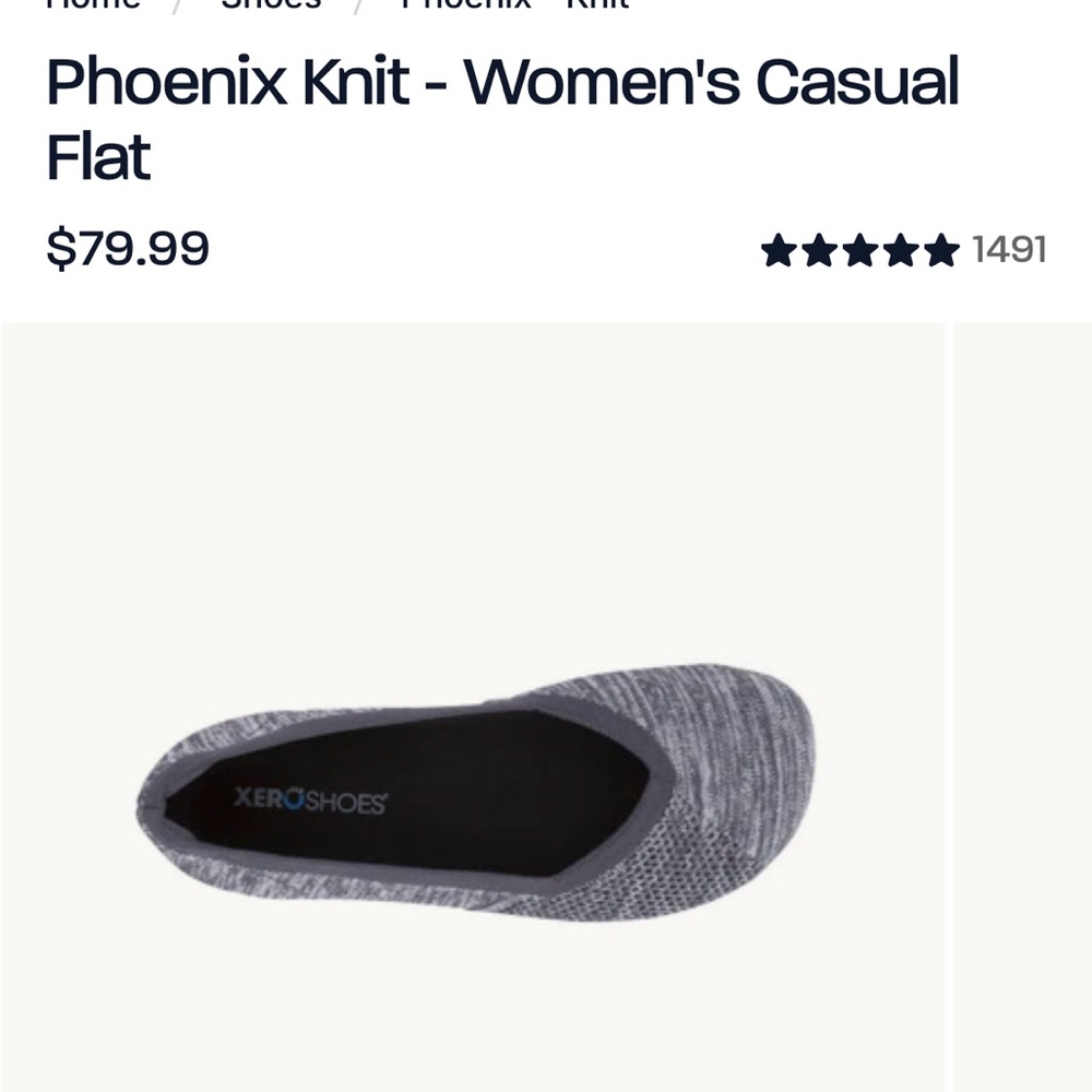 New Xero Shoe W10.5, Grey Casual Flat